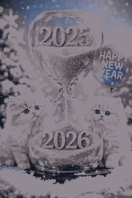 Urocze kotki witają w 2026 roku